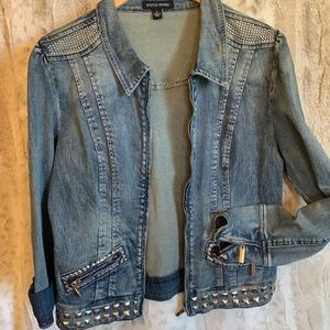 Denim Studded Jacket